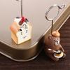 School Resin Kawaii Message Holder Folder Clip Photo Card Stand Memo Clip Memo Holder Bread Cat
