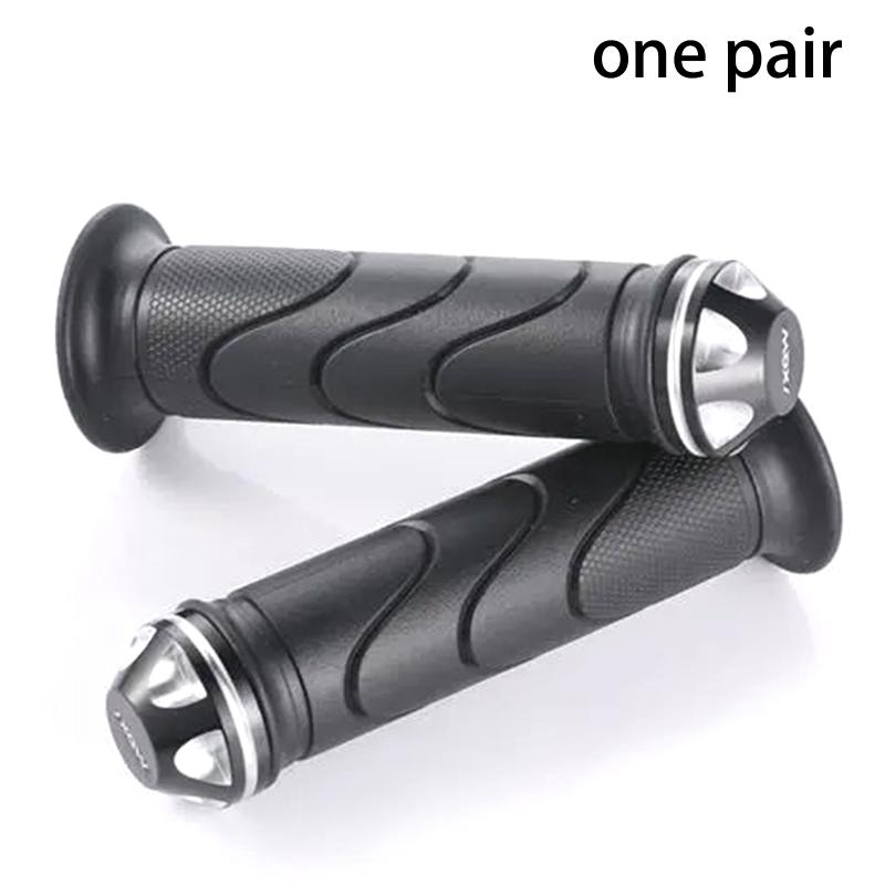 Motorcycle CNC Alloy Handlebar End Caps Universal Rubber Handlebar Trim Anti-Vibration Plugs Various Colors