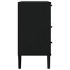 SENJA Drawer Chest Rattan Look Black 80 x 40 x 80 cm Pine Wood