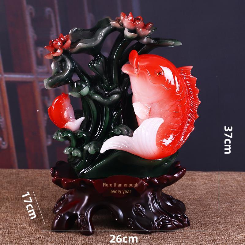 Ежегодное Изобилие Украшение Кои: Благоприятный домашний декор в китайском стиле для гостиной