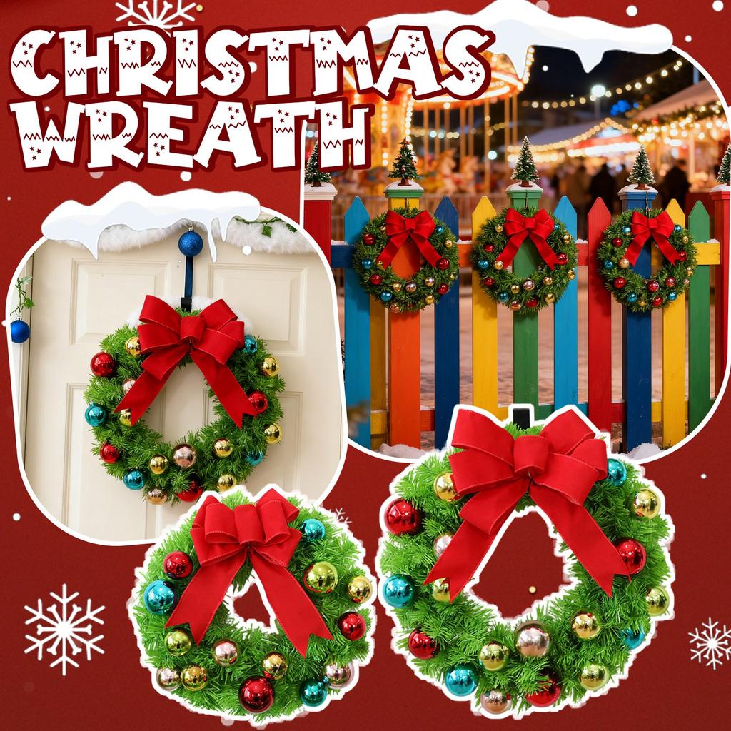 Christmas Wreath Artificial Flower Decoration Wreath Door Hanging Wall Hanging