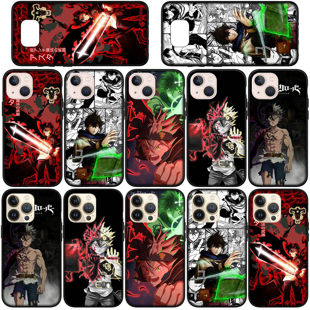 Для iPhone 17 16 15 Xiaomi Poco F7 F8 X7 X6 F5 C85 C75 C71 M8 Redmi Note 14 13 12 11 Pro Max 14C 13C 15C A3 A4 Чехол для телефона Аста Черный Клевер