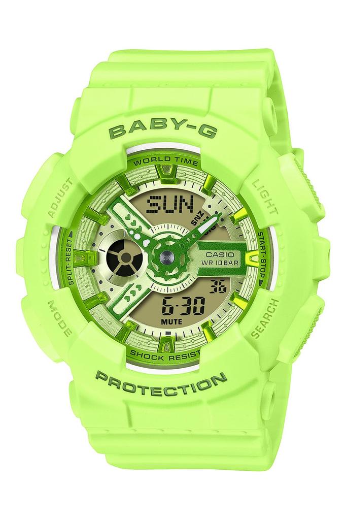 Часы Baby Gee зеленые [Casio] [] BA-110YK-3AJF женские