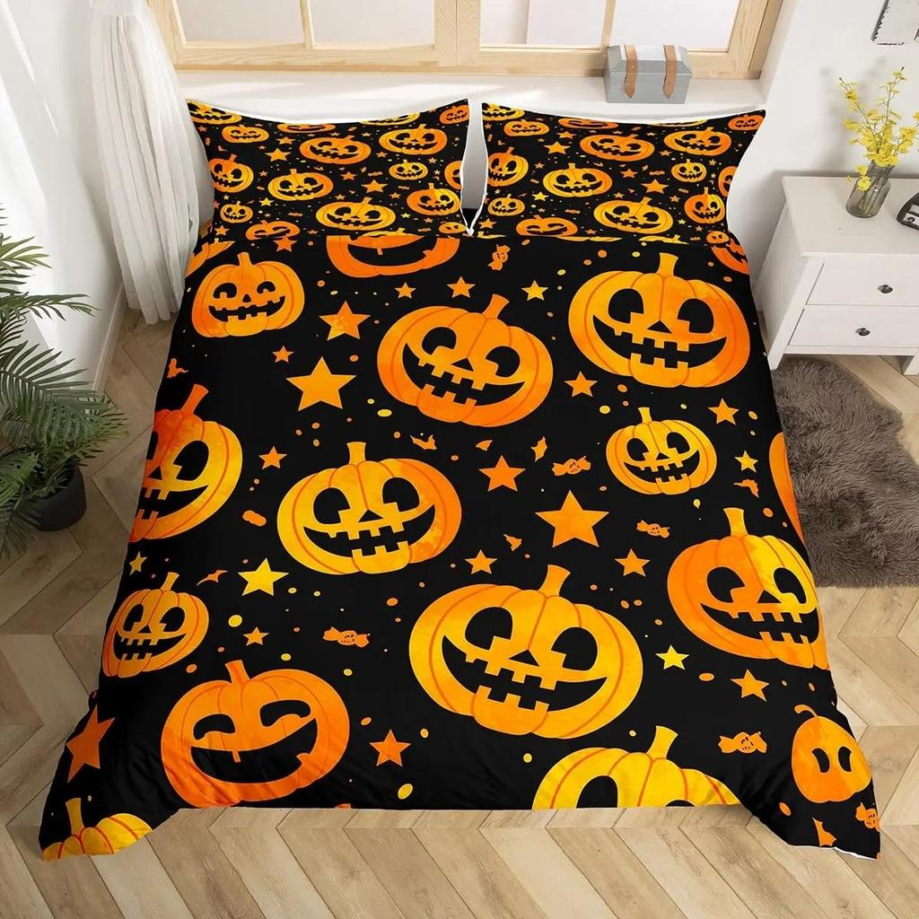 Комплект постельного белья с изображением сахарного черепа, пододеяльник со скелетом для мальчиков и девочек, розовый бант, покрывало для одеяла на тему Хэллоуина