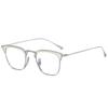Fashion Handmade Thick Titanium Rectangle Design Square Eyeglasses Optical Eyewear Over Size Prescription Glasses