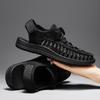 New Woven Sandals Men's Large Size Hand-woven Beach Sandals Are In Stock Knitted Sanda