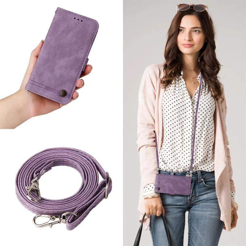 Длинный кожаный чехол-раскладушка с ремешком для телефона Xiaomi Redmi Note 13 12 Pro 12S 11A 13C 12C A3 Poco X6 Pro X5 F5 M3 M6 Pro C61 C65 C55, магнитный чехол-бумажник