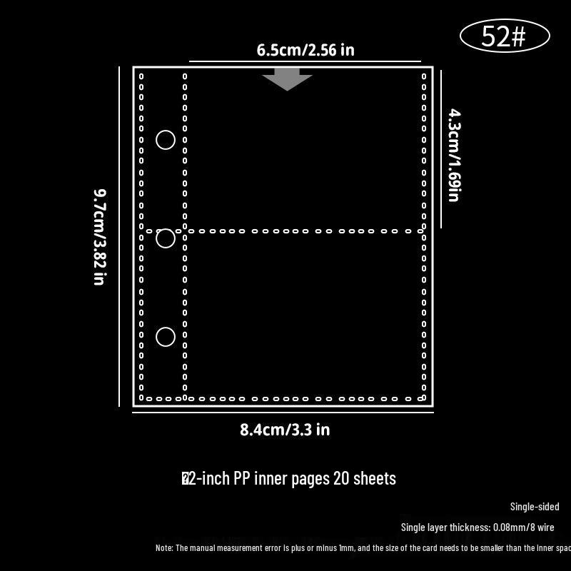A6/A7 Double Buckle PVC Transparent Binder Planner with Detachable Shell