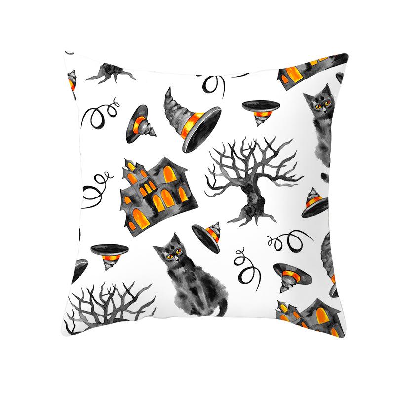 New Halloween Pumpkin Pillow Cover Home Peach Skin Home Decoration Supplies Cushion Waist Pillow Cover