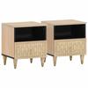 VidaXL Bedside Tables 2 Pcs, Bedside Cabinets with 2 Drawers, Nightstands with Legs, Bedroom Nightstands, Modern, 358255