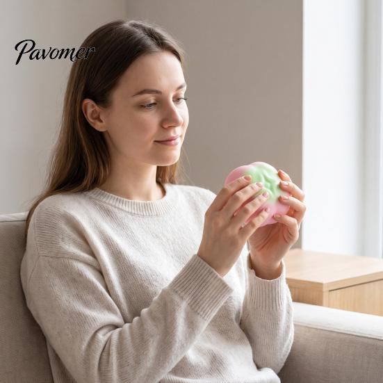 Игрушки для снятия стресса в форме хурмы, хрустящие, лопающиеся, сжимаемые, издающие хрустящий звук, медленно восстанавливающие форму, сенсорные, успокаивающие, игрушка-фиджет для работы, учебы, тревожности