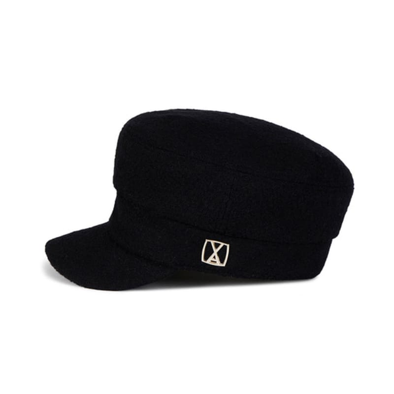 VARZAR VA Square Studded Wool Sailor Cap Black