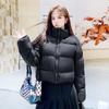 Winter Warm New Parkas Women Y2K Fashion Streetwear Loose Thick Crop Down Cotton Jacket  Chic Female Brown Coats Outwears