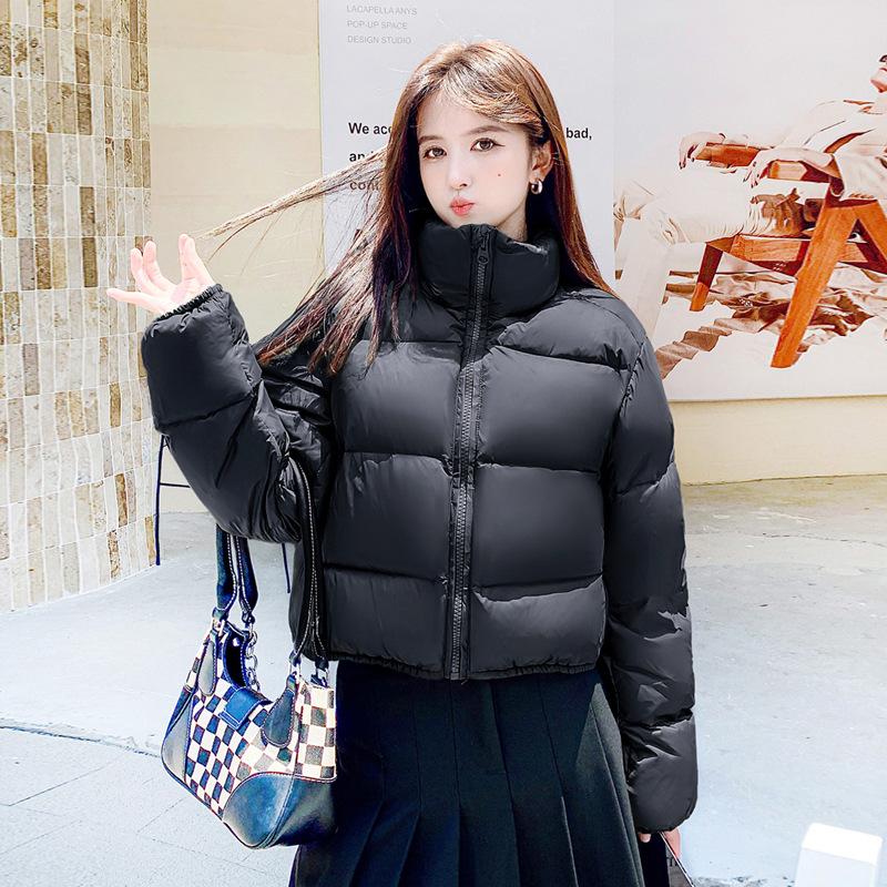 Winter Warm New Parkas Women Y2K Fashion Streetwear Loose Thick Crop Down Cotton Jacket Chic Female Brown Coats Outwears