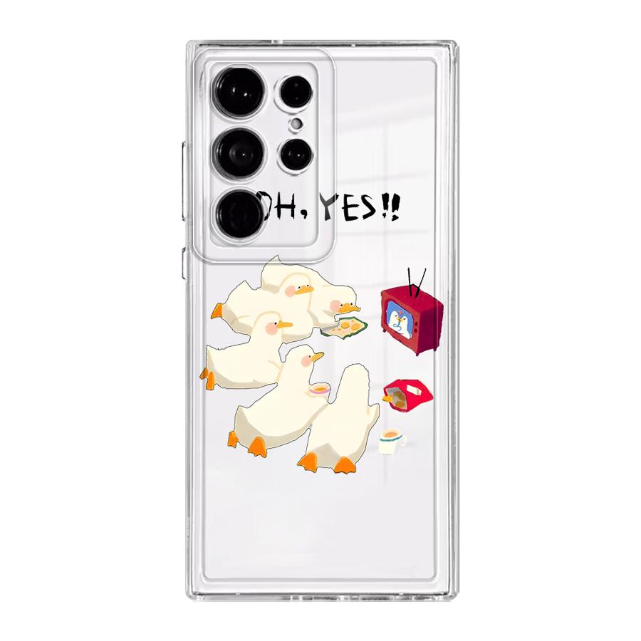 Мультяшная утка Чехол для телефона для Samsung Galaxy S26 Note 20 Ultra 10 S20 Plus S24 S22 FE S25 Edge S21 S23 Ultra