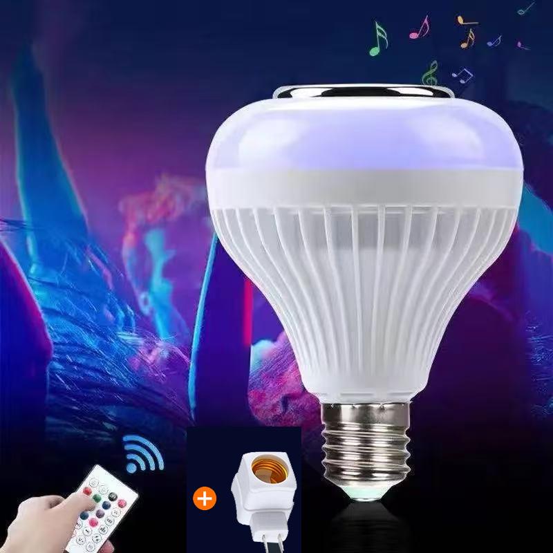 Bluetooth LED Музыкальная Лампочка: 7-цветная светодиодная подсветка для колонки с пультом дистанционного управления для сцены и создания атмосферы