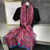 New  Silk Scarf Female Fashion Beach Pashmina Bufanda Folral Women Shawl Wraps Bandana Ladies Scarves Large Foulard Echarpe