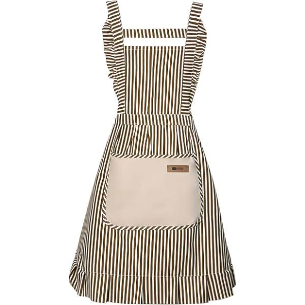 Фартук для кухни для женщин и девочек - 2 шт. Фартуки для готовки с кружевными карманами и шнурами, маслостойкие, устойчивые к пятнам, из хлопка и льна, кораллового флиса для готовки, выпечки, барбекю