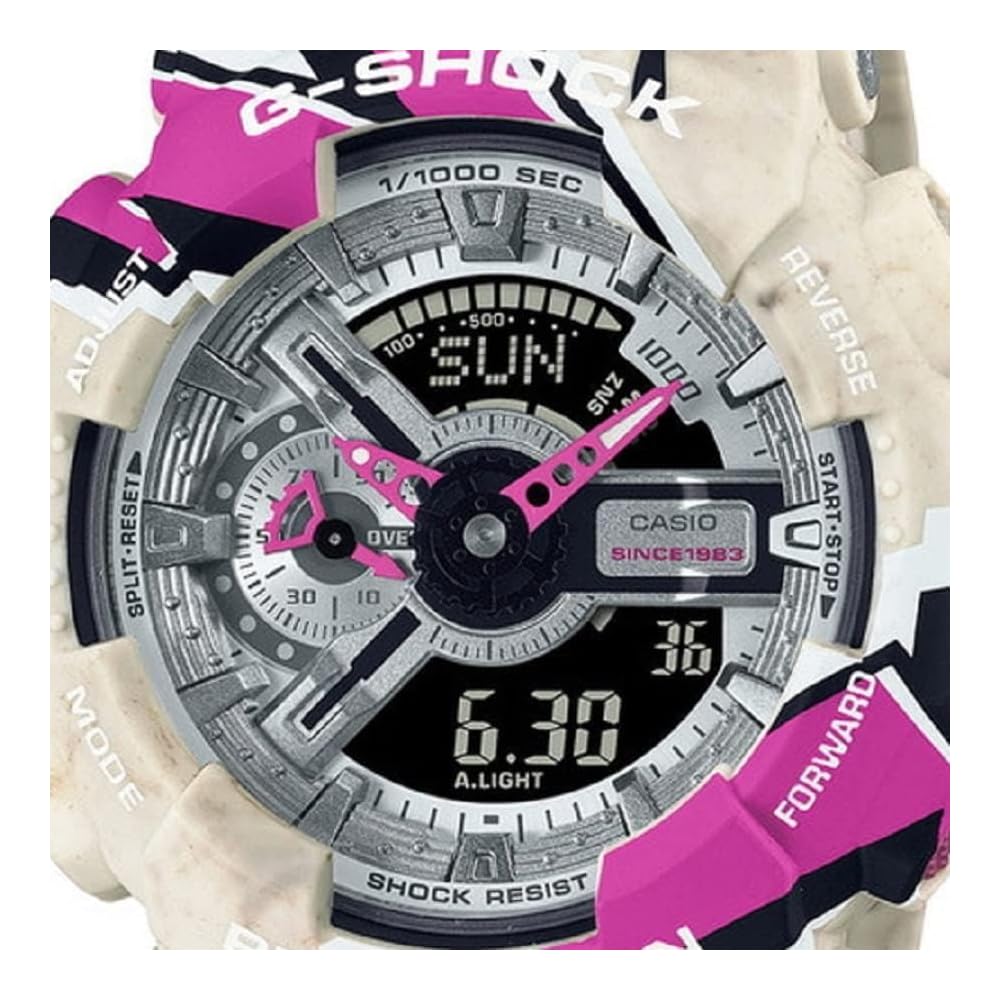 Casio G-SHOCK GA-110SS-1A Men's Watch Beige Silver Pink Multi-Color Street Spirit Design