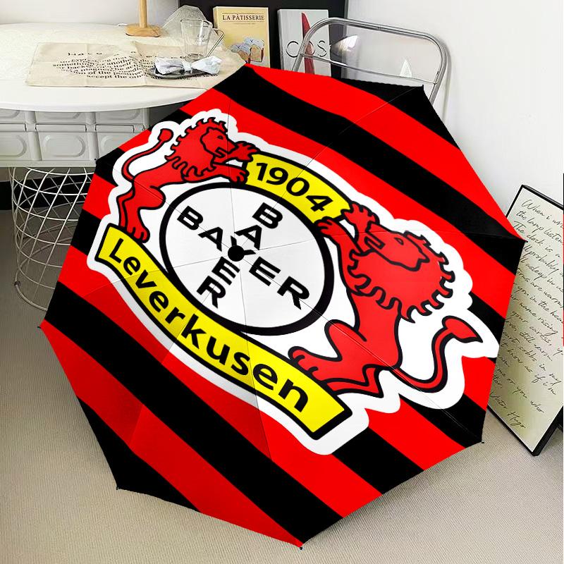 1PC Bayer Football Club Printed Umbrella Folding umbrella, automatic umbrella 8-Frame for Travel, camping Fan gifts Christmas Gifts