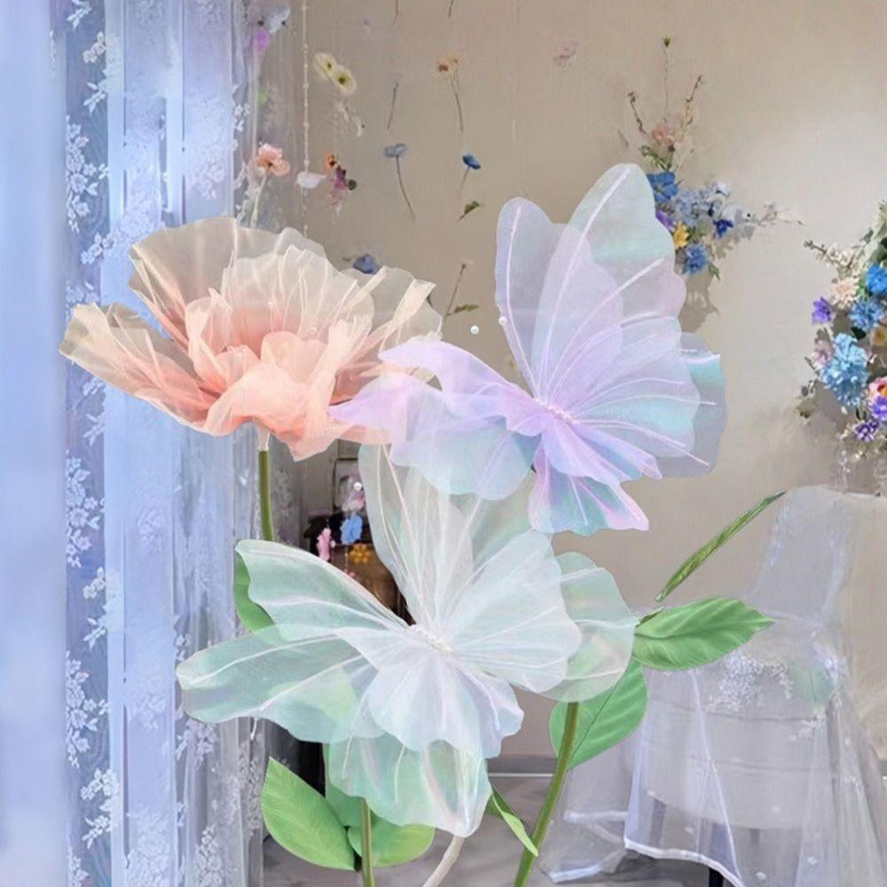 Big Size 3D Butterfly Decoration 50cm Large Artificial Butterfly Valentines Day