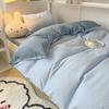 Ins Style Bedding Set Waffle Summer Student Dormitory Duvet Cover Set Bed Sheet  Three Piece Set KING Queen