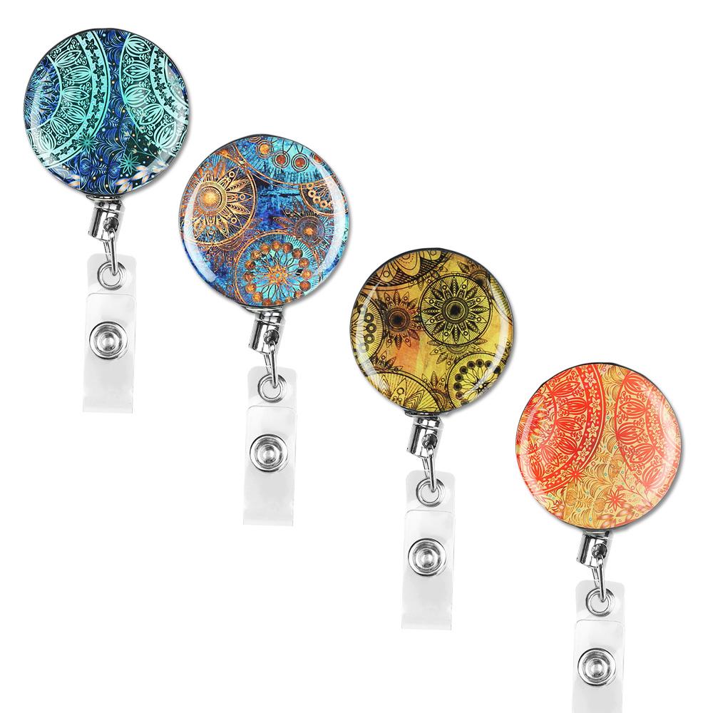 Креативный набор выдвижных офисных брелоков - 4 шт., противоугонный стальной трос