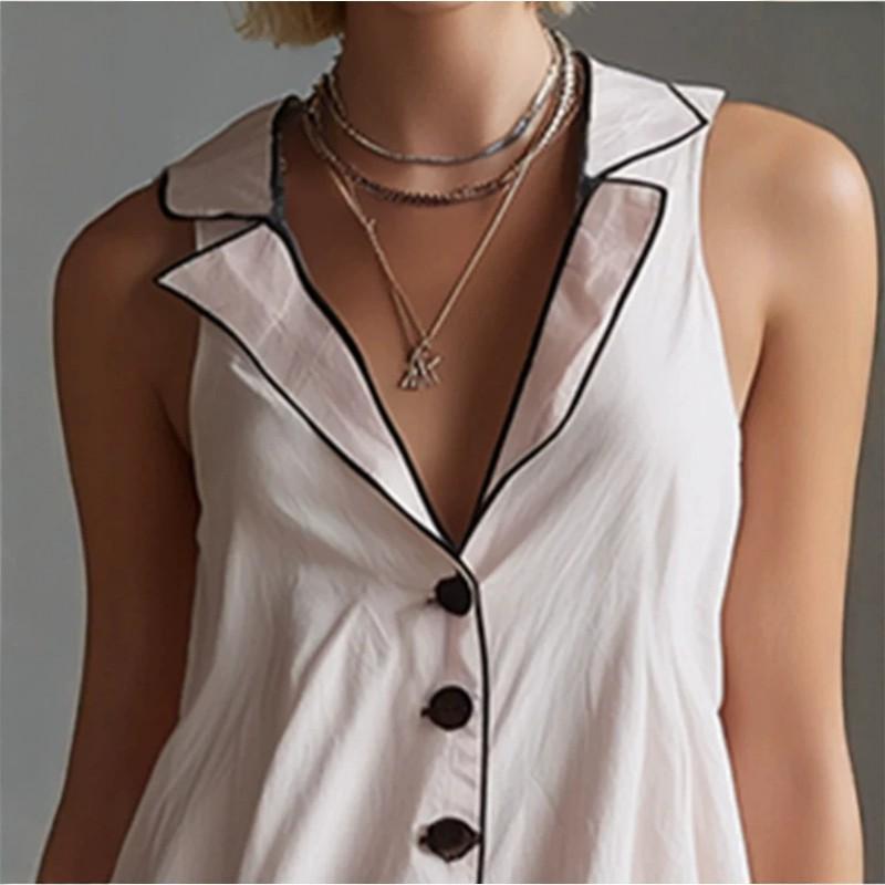 Elegant Retro Pink Mini Dress Ruffled Hem Sleeveless Loose Fit 2026