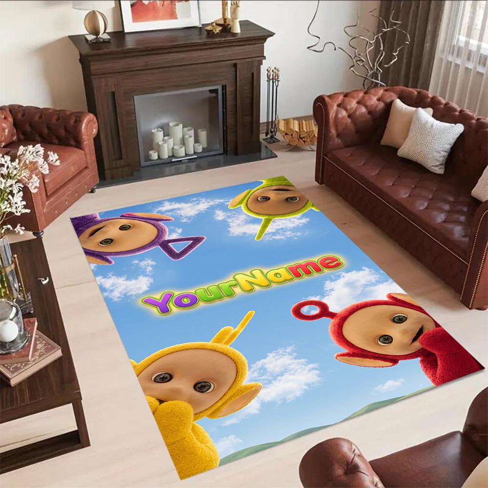 Teletubbies Customize Your Name Area Rug Design for Bedrooms Outdoor Living Rooms Foyer Antislip Carpet Office home decor