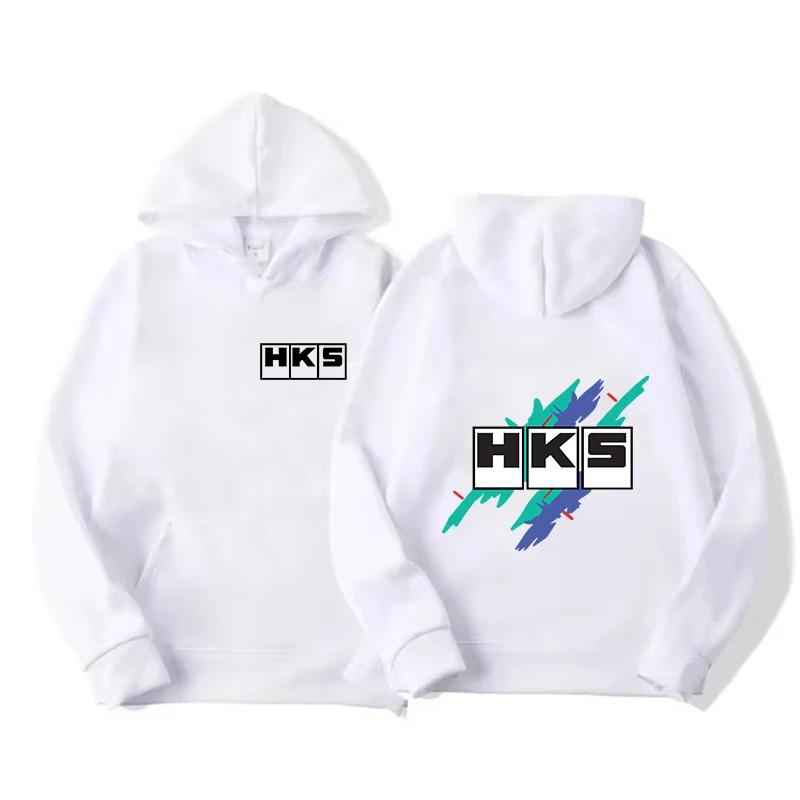 Японская толстовка JDM Modified Car HKS ENDLESS с принтом, женская и мужская, свободная, повседневная, унисекс, с длинным рукавом.