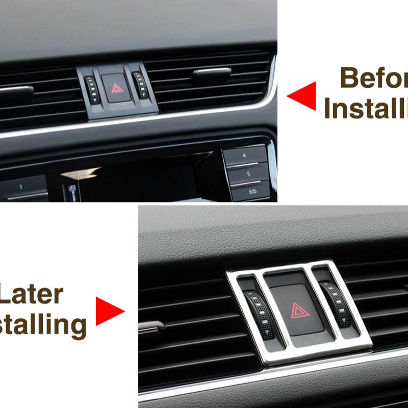 Автомобильная сигнальная лампа, кнопка включения, накладка/круглая крышка на выходе воздуха для Skoda Octavia A7 2015+