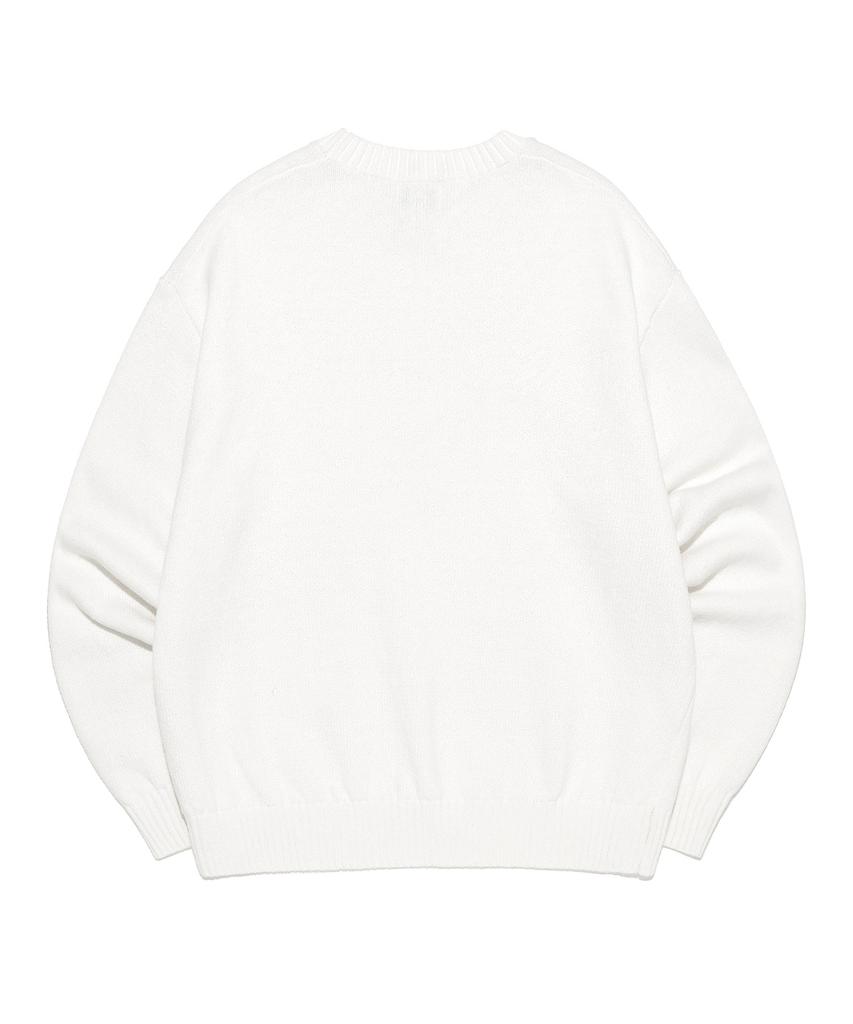 LEE Big Twitch Scallop Logo Knit Ivory