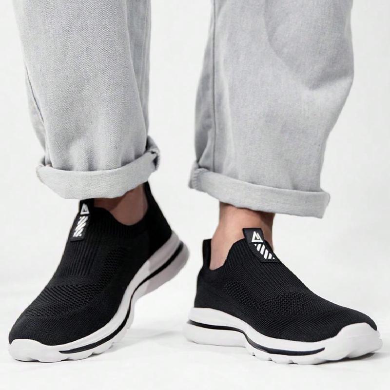 Мужские кроссовки Slip On серые спортивные кроссовки для бега и тренировок легкие сетчатые однотонные кроссовки