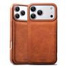 Роскошный ретро флип-чехол-книжка из кожи для iPhone 17 Pro 16 15 14 13 Pro Max 17Air 16E Тонкий чехол с магнитным держателем для карт