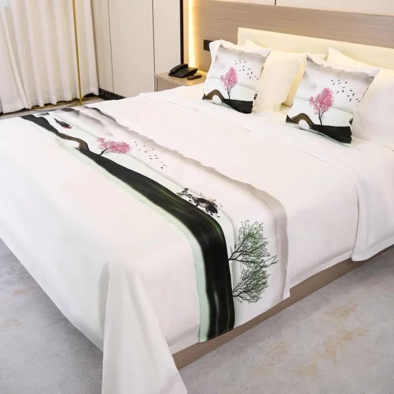 Однотонные покрывала Дорожка для кровати Двухслойная кровать Флаг Плед Постельное белье Односпальная кровать Queen King Покрывало Полотенце Украшения для дома и отеля