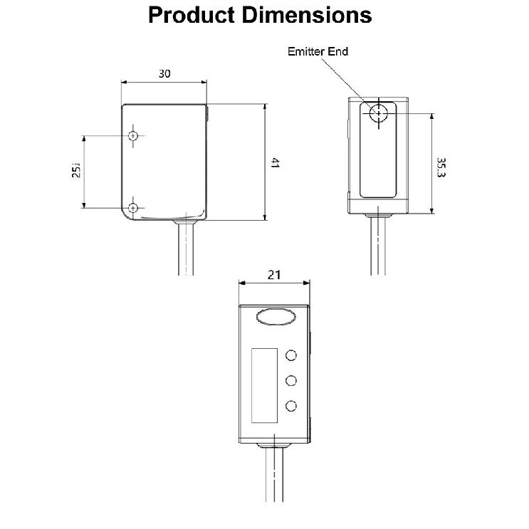 LR400 Laser Displacement Sensor RS485 NPN PNP Industrial Laser Distance Sensor 60–400mm Precision Compact Non‑contact