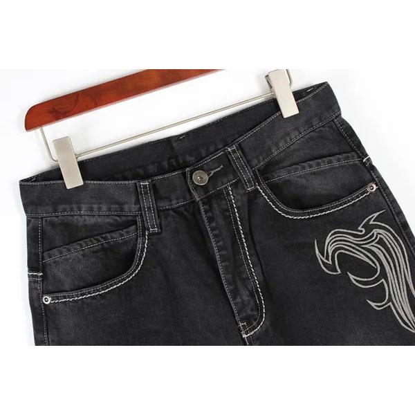 Мужская мода свободные длинные брюки хип-хоп джинсовые брюки уличный стиль брюки плюс размер 30-46