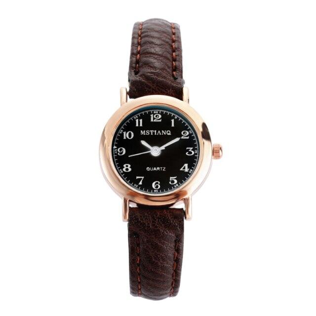 Новые часы женские Простые Классические Винтажные Женские Часы с Маленьким Циферблатом Кожаный Ремешок Кварцевые Часы Женские Часы Подарок