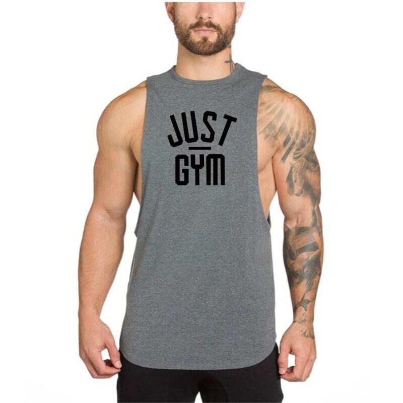 Muscleguys Fitness Tank Top Men Bodybuilding Clothing Men Sleeveless T Shirt Vests Cotton Gym Singlets Muscle Tanktop