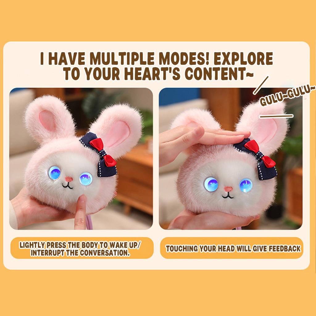 Умная Плюшевая Игрушка, Интерактивный Мягкий Зверь с Голосовым Чатом на 66 Языках, Милый Плюшевый Помпон для Детей и Взрослых, Образовательная Изучение Языков