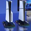 For PS5 Slim Console Cooling Stand Controller Charging Stand with Headset Hook W/ RGB Lights Game Slot for PS5 Slim Disc&Digital
