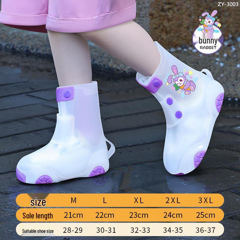 Children's Waterproof Non-Slip Silicone Rain Boot Covers: Durable, Dirt-Proof, Reusable for School Outdoors