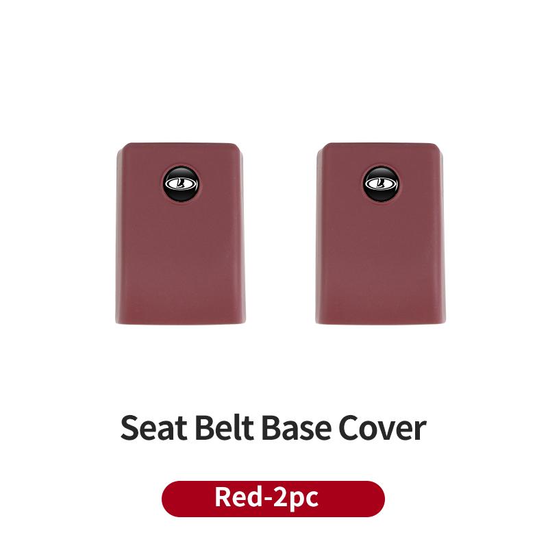 Car Silicone Seat Belt Buckle Covers Scratch-Resistant Protective Covers Car Interior Accessories For Lada Priora Sedan Sport PP3
