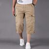 Summer loose cropped pants shorts men's 7-point medium pants breeches plus fat plus size casual thin large pants