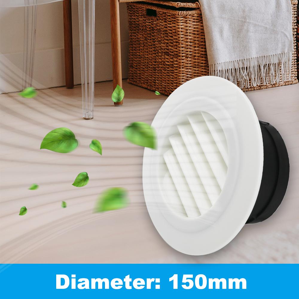125/150/200 мм Крышка вентиляции воздуха Круглый воздуховод Потолочное настенное отверстие Вентиляционная решетка Жалюзи Кухня Ванна Выход воздуха Система свежести