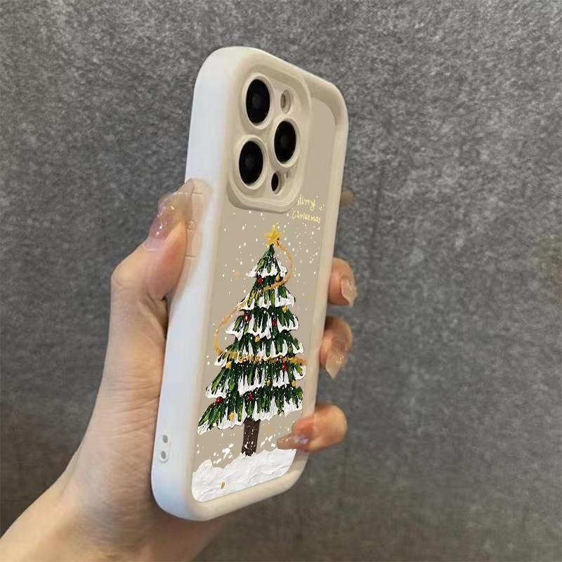Чехол для телефона «Рождественская елка» для iPhone 17 16e 16 15 14 13 12 11 Air Pro Max Mini XR XS X 7 8 6 6s Plus Мягкая задняя крышка из ТПУ