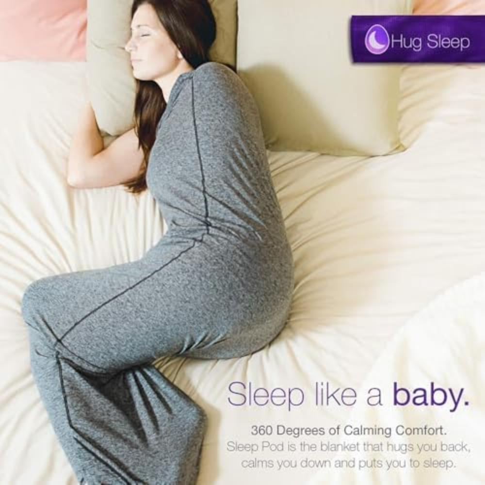 Adult soft pressure wearable blanket comfortable sleep cocoon breathable portable travel camping home sleeping bag machine washable gray large 18