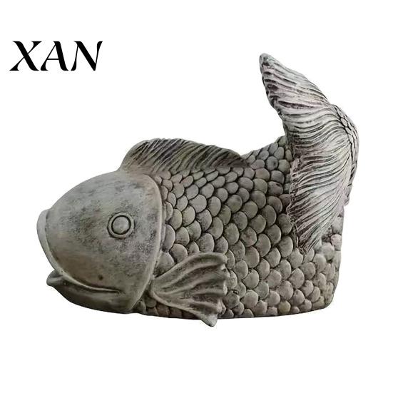 Gutter Pipe Ornament Fish Shape Rainwater Diverter, Decorative Downspout Statue, Functional Weather Resistant Statue Outdoor Sculpture for Garden