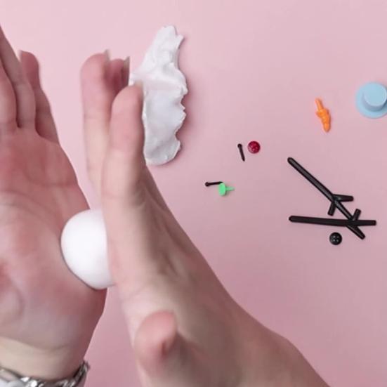 Набор для лепки снеговика из самозатвердевающей глины, рождественские поделки для детей 4-12 лет, забавный набор для лепки снеговика своими руками для украшения праздничной вечеринки