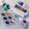 1 Box Nail Glitter Colorful Sparkly Hot Platinum Powder 3D Mixed Nail Sequins Flakes Manicure Nails Art Decoration